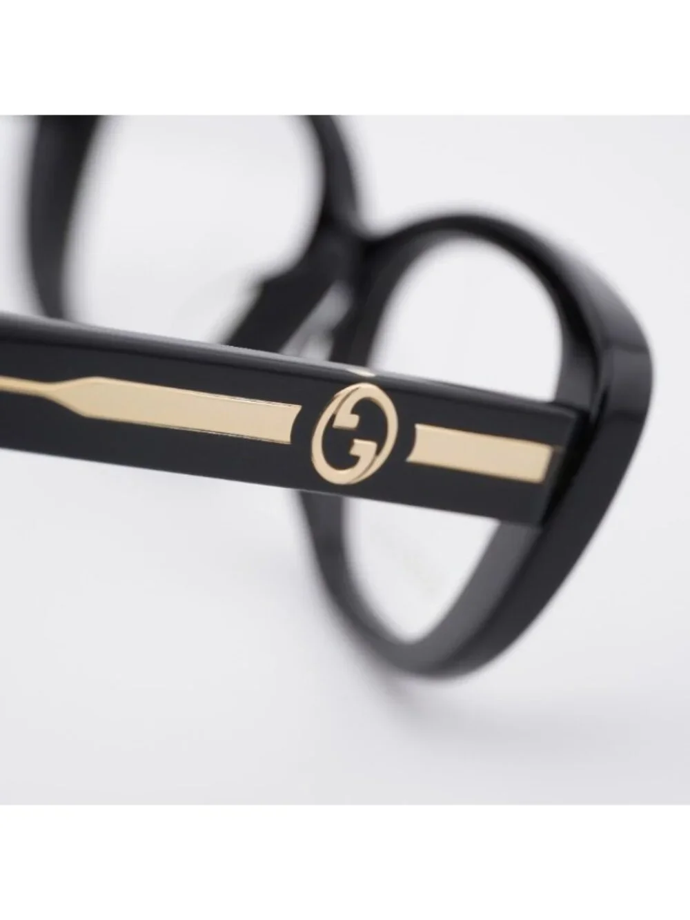 Gucci GG1559OK 001 Eyeglasses Shiny Black 54mm Cat Eye Frame